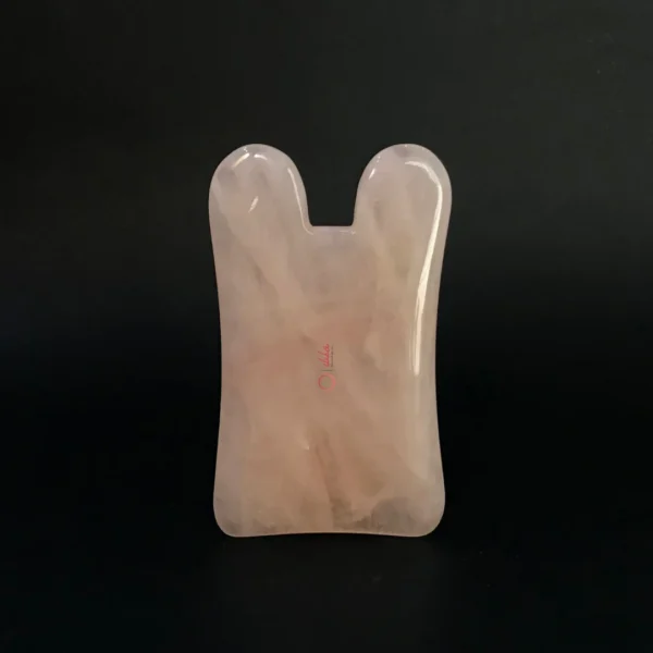ilika Rose Quartz Guasha - Concave shape