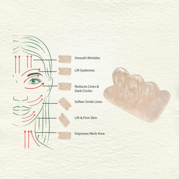 Rose Quartz Guasha   | Clouds shape - Image 3