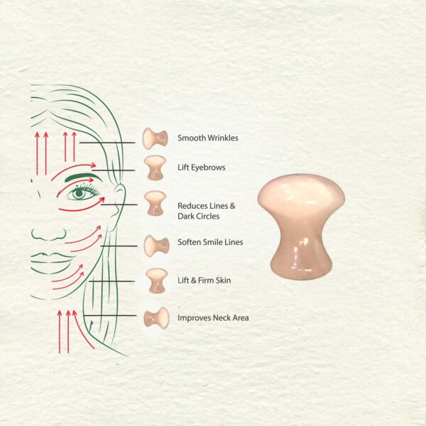 Rose Quartz Guasha | Mushroom shape - Image 3