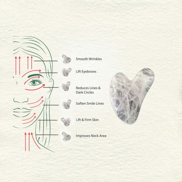 White crystal gua sha stone - Image 3