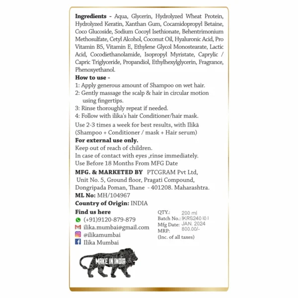 Keratin Rich Shampoo | Natural Shine & Softness | 200 ML - Image 5