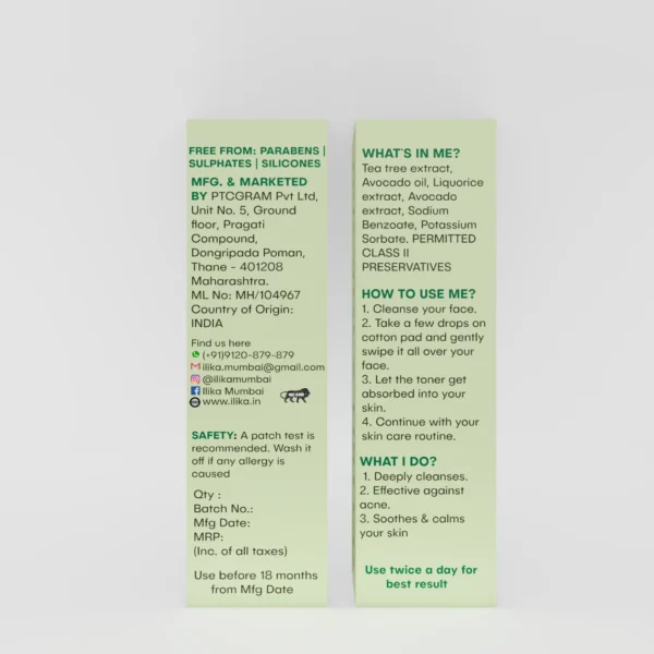 Tea Tree & Avocado Toner | Improves Skin Tone | 100ML - Image 10